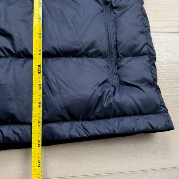 Eddie Bauer Down Puffer Jacket Mens Medium EB650 Wide Channel Hooded Blue NWT - Picture 9 of 12